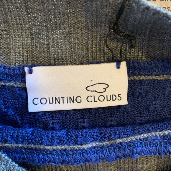 COUNTING CLOUDS. NWT. Blue/Gray, 100% Fine Merino Wool. Size S/M. Made i… - Picture 6 of 12